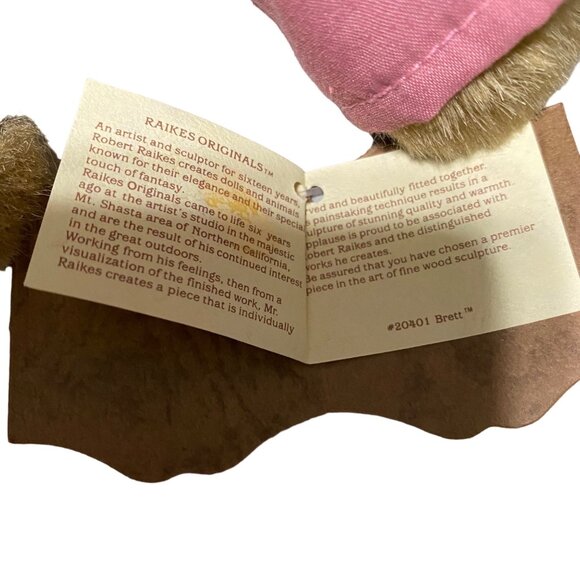 Brett Raikes Bears Collectible Vintage Brown Pink - Picture 8 of 9